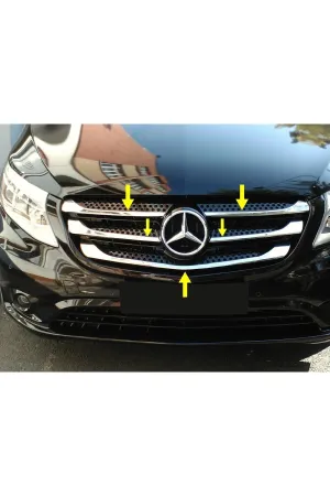 Mercedes W447 Vito 2014-2015 Krom Ön Panjur Aksesuarı 5 Parça
