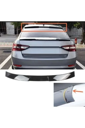 Skoda süper b cam üstü spoiler pianoblack boyalı yarasa 2016 / 2018 thumb 2