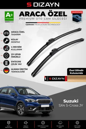 S-Dizayn Suzuki Sx4 S-Cross Jy Ön Cam Silecek Seti 2013-2021 Premium Araca Özel 65-35 Cm A+ Kalite A