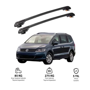 VOLKSWAGEN SHARAN 2010 ve Sonrası TRX1 Thunder Carrier Kilitli Ara Atkı Siyah thumb 1