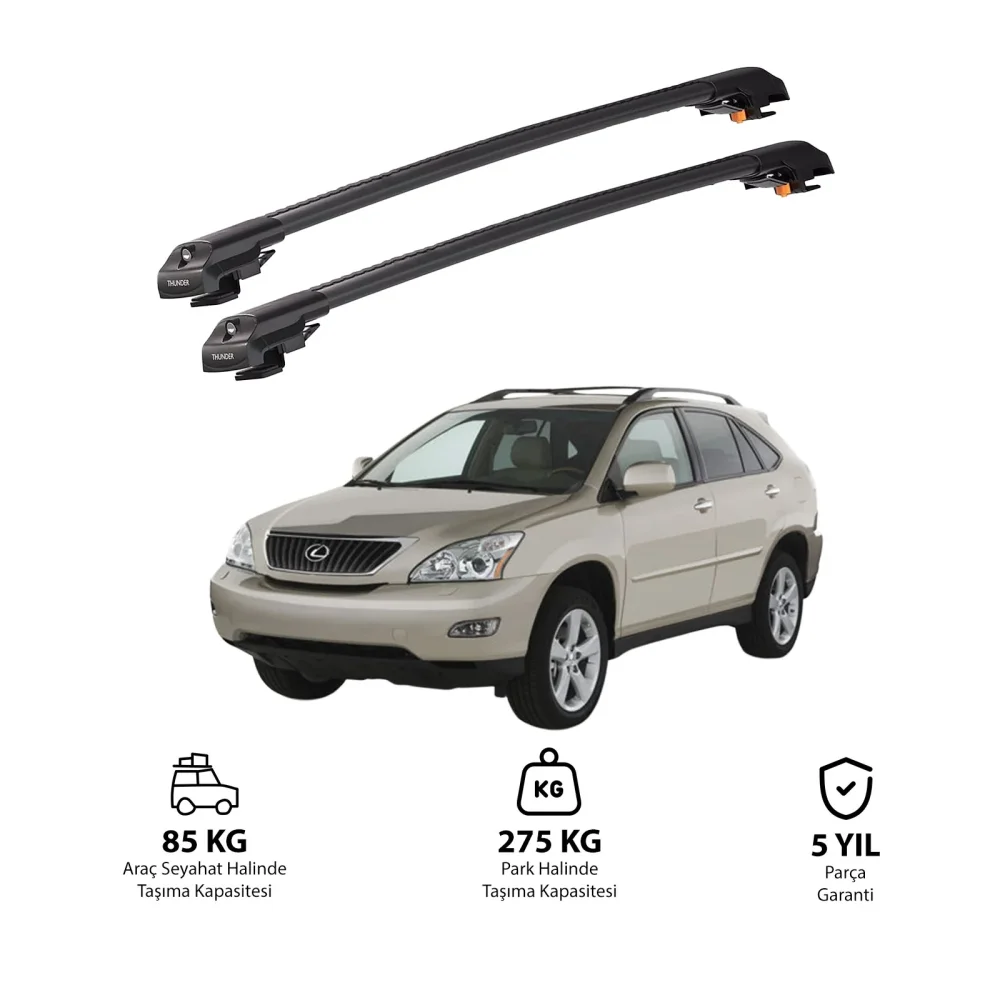 LEXUS RX 2004-2009 TRX1 Thunder Carrier Kilitli Ara Atkı Siyah