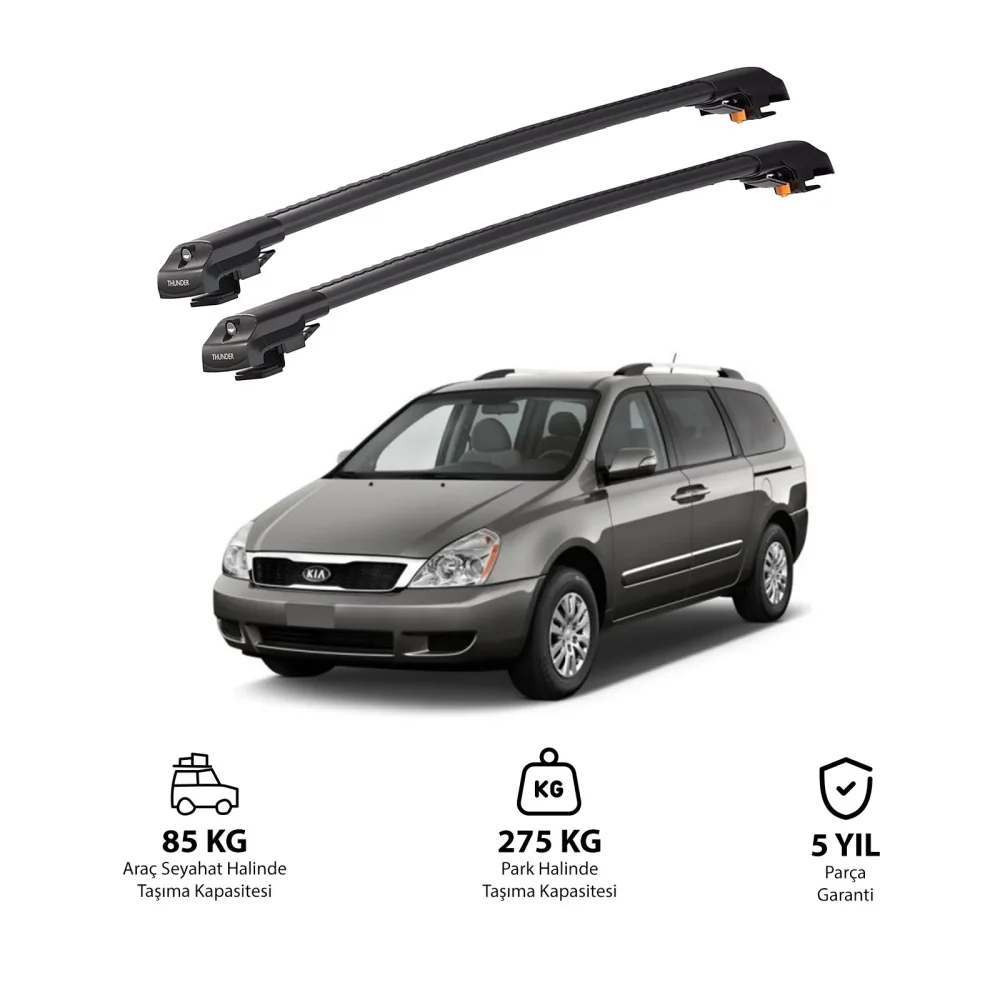 KIA CARNIVAL 2006-2014 TRX1 Thunder Carrier Kilitli Ara Atkı Siyah