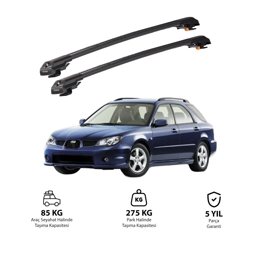 SUBARU IMPREZA 2001-2007 TRX1 Thunder Carrier Kilitli Ara Atkı Siyah