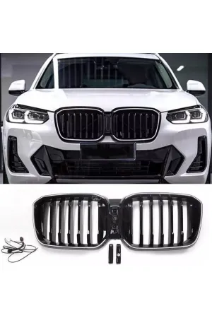 Bmw x3 g01 lci ön böbrek panjur ızgara ledli m 2022+