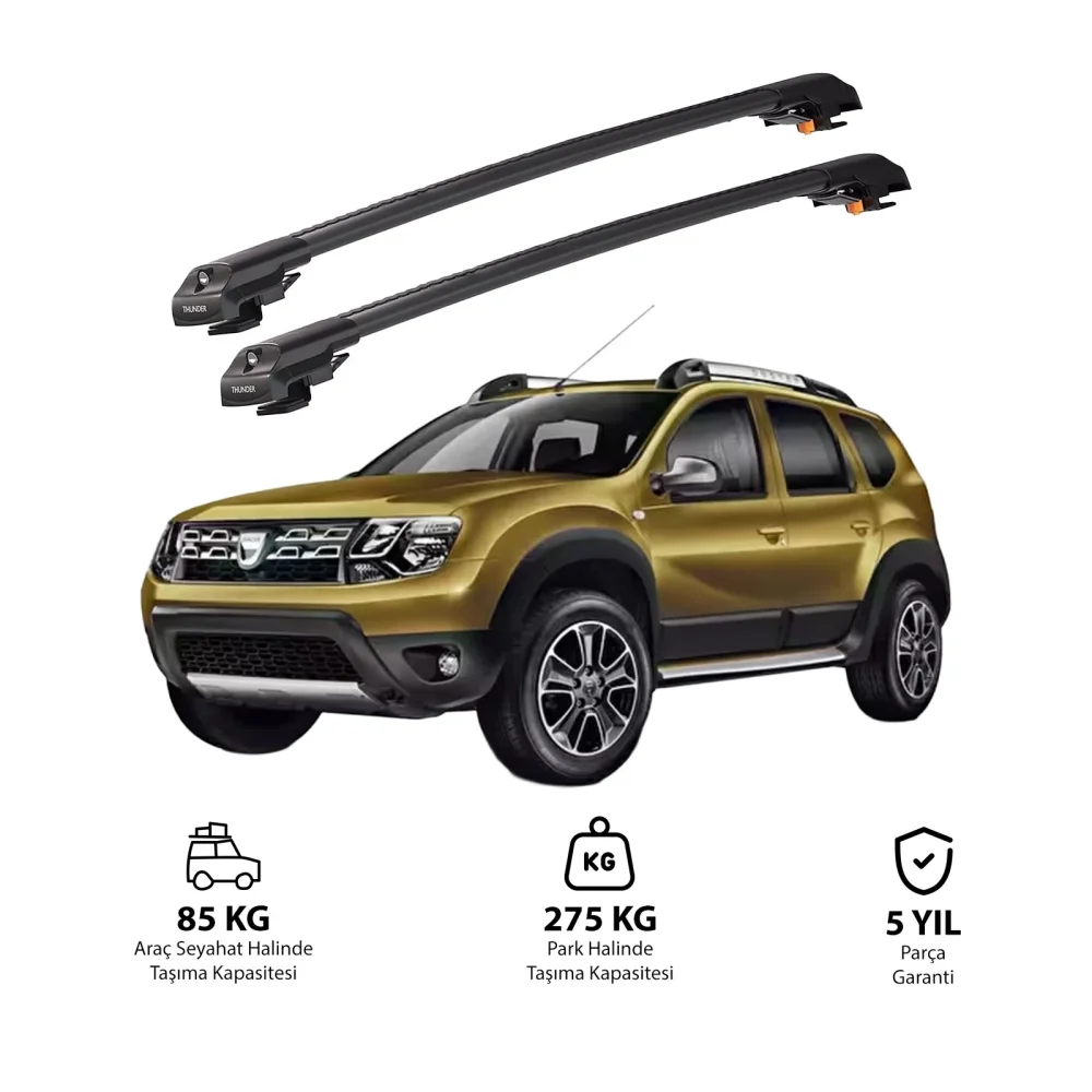 DACIA DUSTER 2014-2017 TRX1 Thunder Carrier Kilitli Ara Atkı Siyah