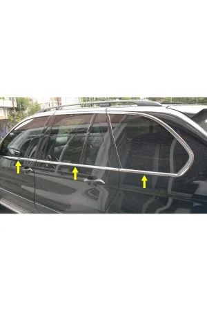 Bmw X5 1999-2006 Krom Cam Altı Çıtası Aksesuarı 6 Parça P. Çelik