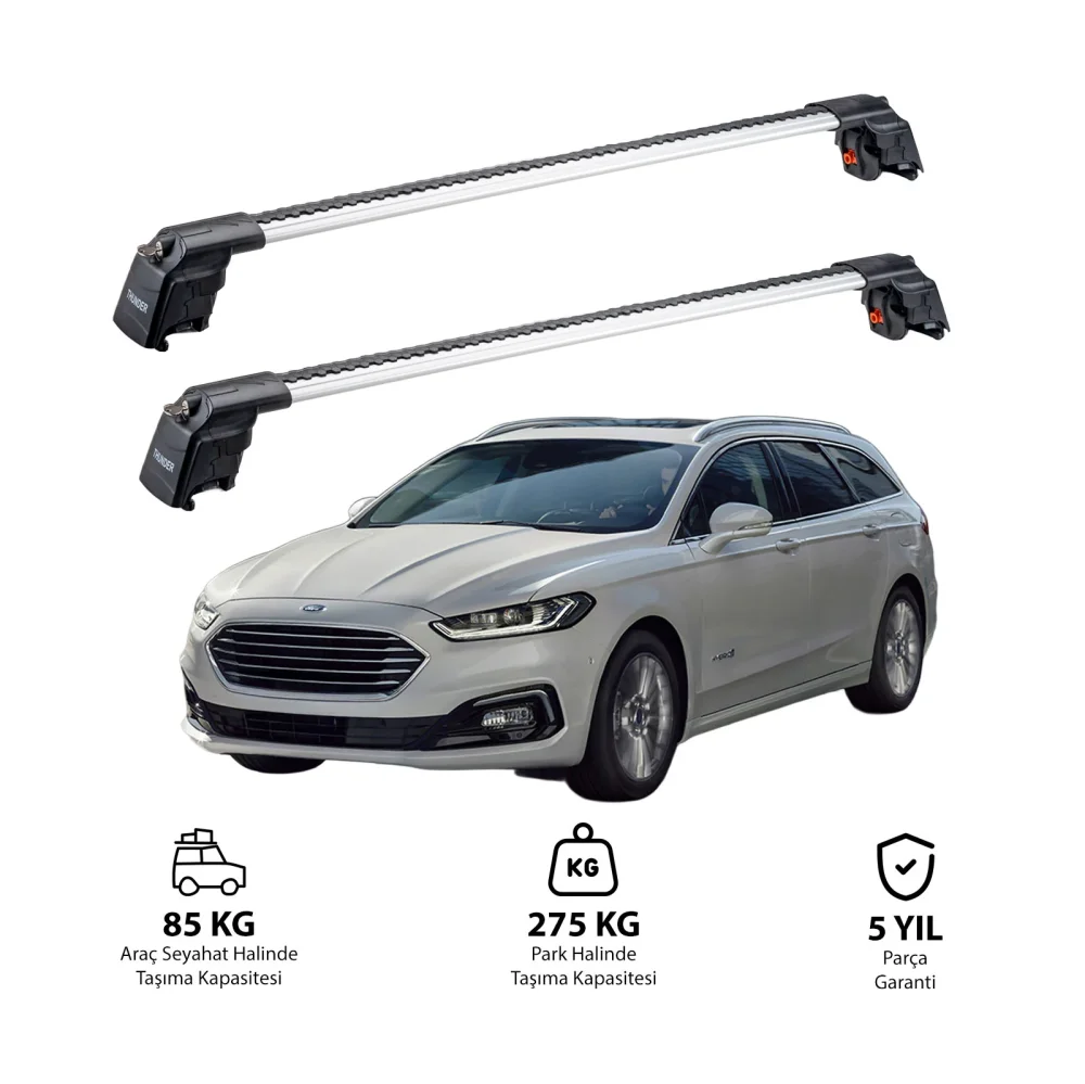 FORD MONDEO ESTATE 2015 ve Sonrası TRX2 Thunder Carrier Ara Atkı Gri