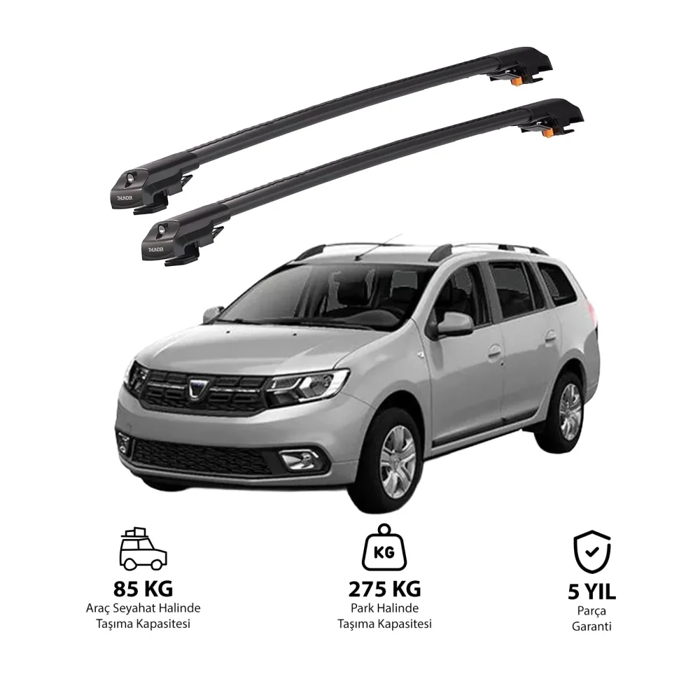 DACIA LOGAN MCV 2007-2012 TRX1 Thunder Carrier Kilitli Ara Atkı Siyah