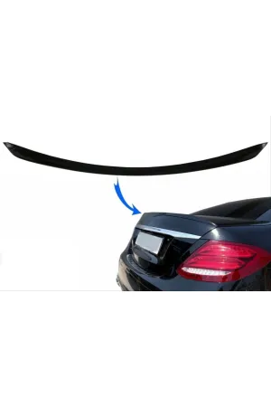 Mercedes w213 e63 bagaj üstü spoiler siyah 2016 / 2019 thumb 3