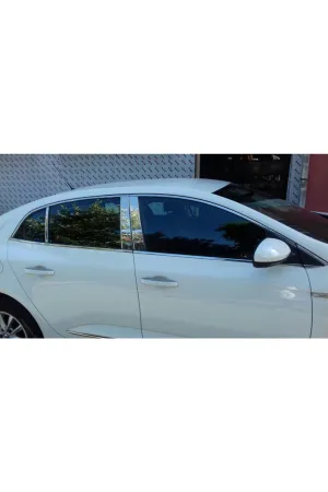 Renault Megane 4 Sedan Krom Kapı Direk Aksesuarı 6 Parça P.çelik