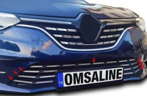 Omsa Renault Megane 4 Hb Krom Ön Tampon Alt Çıta 7 Parça 2021 Ve Sonrası