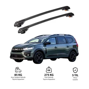 DACIA JOGGER 2022 ve Sonrası TRX1 Thunder Carrier Kilitli Ara Atkı Siyah thumb 1