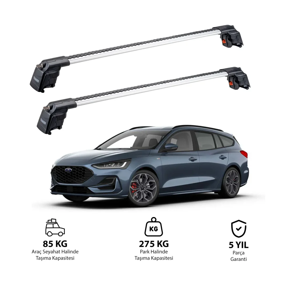 FORD FOCUS ESTATE 2011-2018 TRX2 Thunder Carrier Ara Atkı Gri