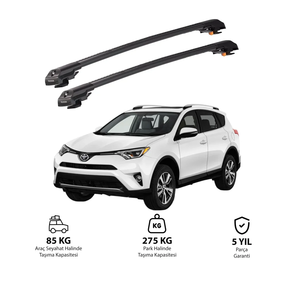 TOYOTA RAV4 2013-2018 TRX1 Thunder Carrier Kilitli Ara Atkı Siyah