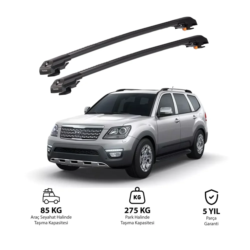 KIA MOHAVE 2008-2019 TRX1 Thunder Carrier Kilitli Ara Atkı Siyah