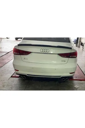 Audi S3 arka tampon difüzörü ve egzoz ucu sedan 2016+ 8v thumb 2
