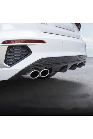 Audi a3 s3 sedan arka difüzör ve egzoz seti 2021+ pianoblack thumb 4