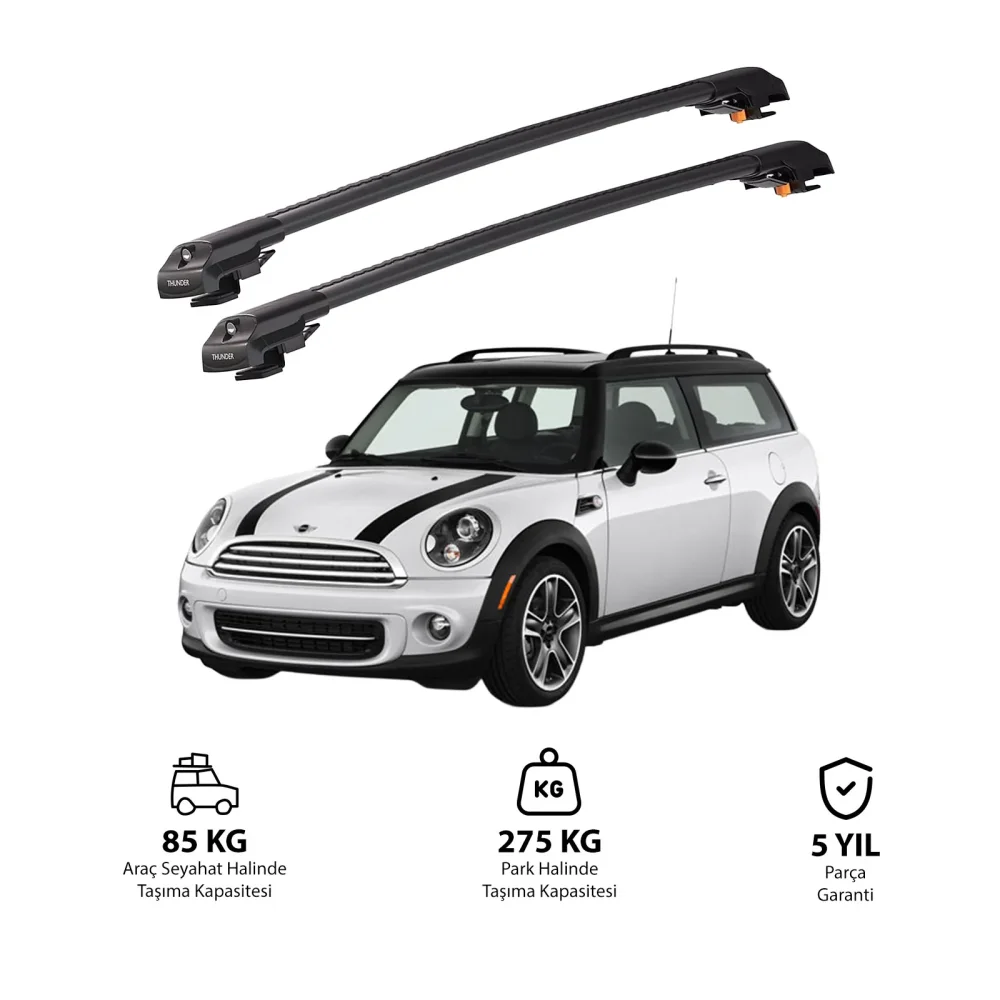 MINI CLUBMAN 2007-2014 TRX1 Thunder Carrier Kilitli Ara Atkı Siyah