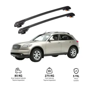 INFINITI FX 2003-2008 TRX1 Thunder Carrier Kilitli Ara Atkı Siyah thumb 1