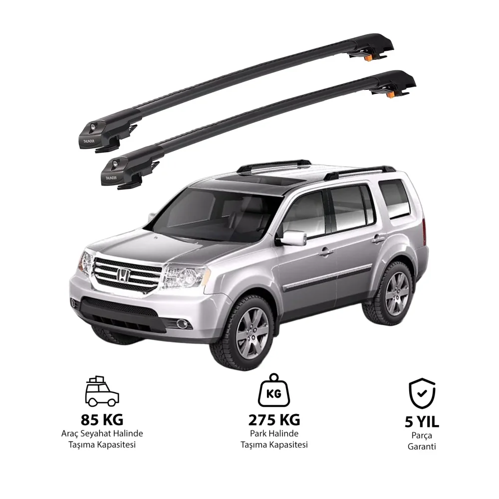 HONDA PILOT 2009-2015 TRX1 Thunder Carrier Kilitli Ara Atkı Siyah