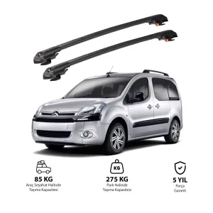 CITROEN BERLINGO 2008-2018 TRX1 Thunder Carrier Kilitli Ara Atkı Siyah thumb 1