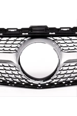 Mercedes w205 diamond ön panjur ızgara 2014 / 2018 gri thumb 2