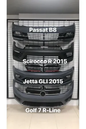 Vw passat b8 rline body kit tampon seti komple 2015+ thumb 3