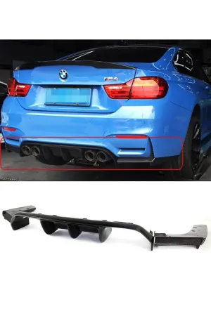 Bmw f30 f80 m3 vorsteiner arka tampon difüzörü pianoblack thumb 2