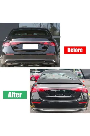 Mercedes w214 e63 bagaj üstü spoiler siyah boyalı plastik 2024+ thumb 2