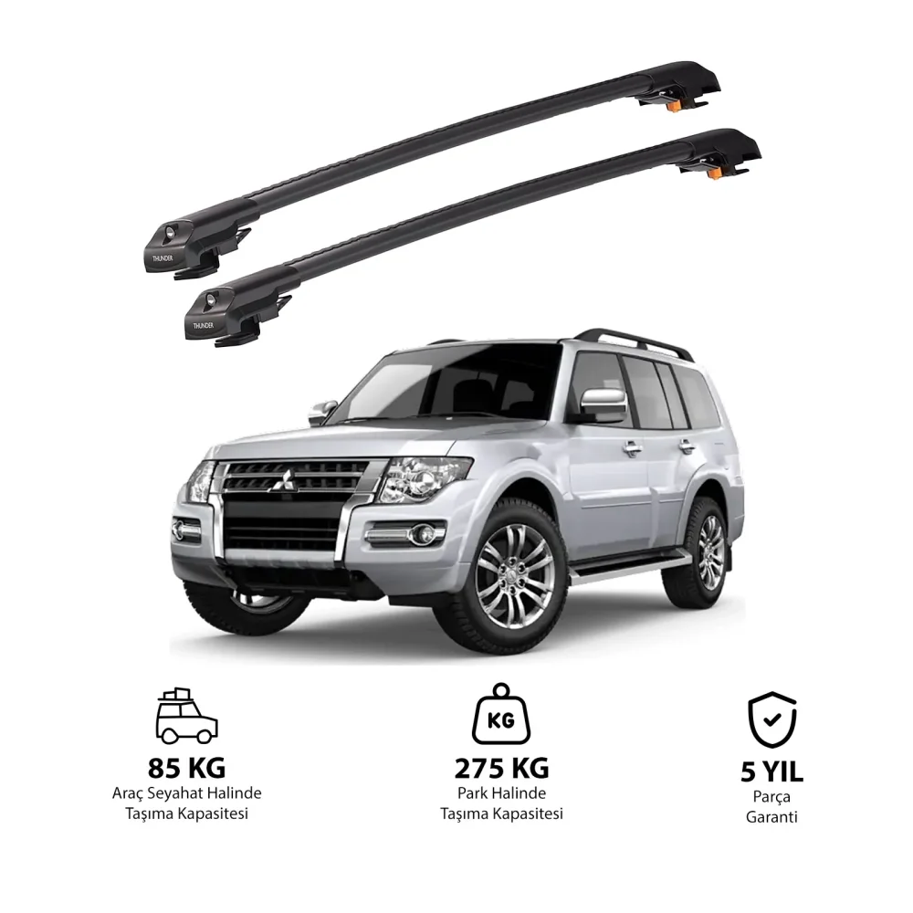 MITSUBISHI PAJERO 2007 ve Sonrası TRX1 Thunder Carrier Kilitli Ara Atkı Siyah