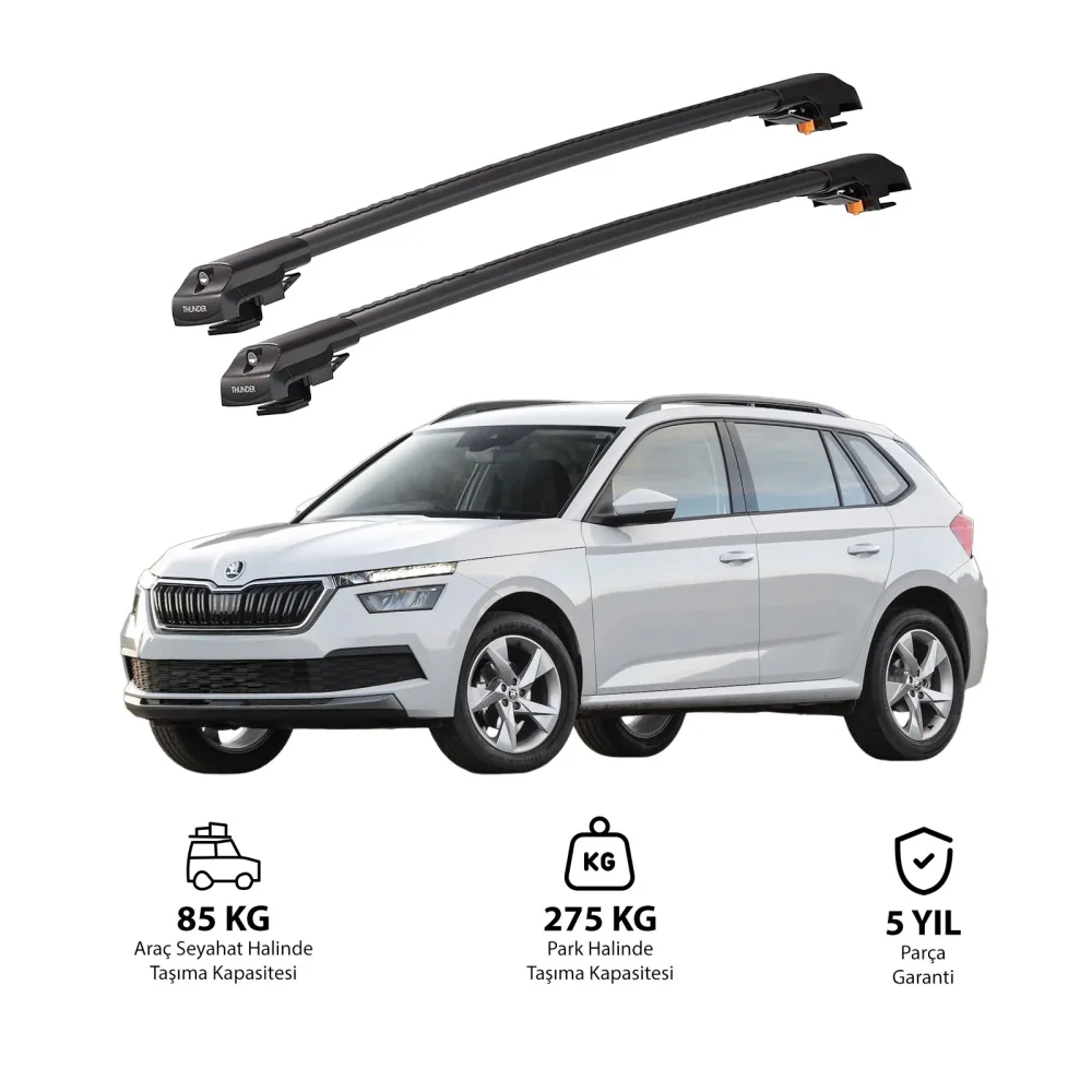 SKODA FABIA 1999-2007 TRX1 Thunder Carrier Kilitli Ara Atkı Siyah