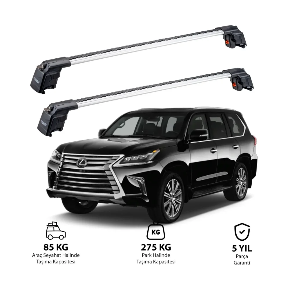 LEXUS LX 2016 ve Sonrası TRX2 Thunder Carrier Ara Atkı Gri