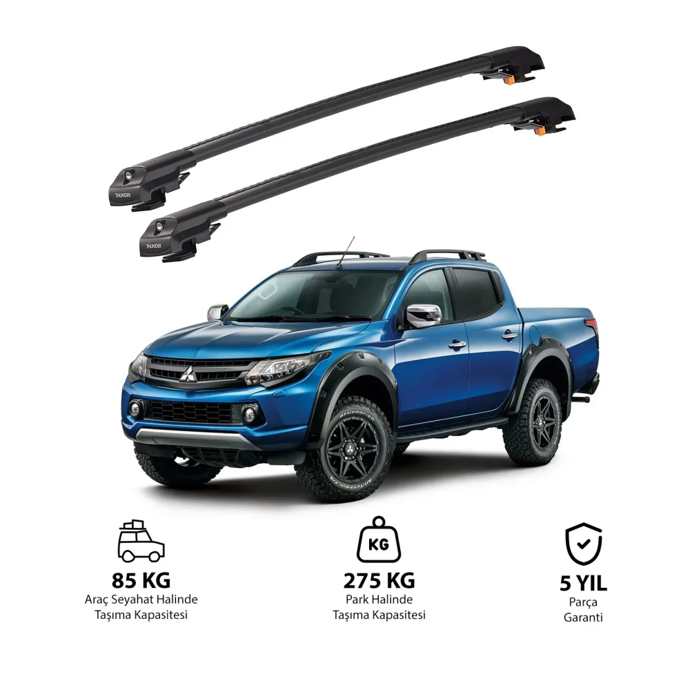 MITSUBISHI L200 2015 ve Sonrası TRX1 Thunder Carrier Kilitli Ara Atkı Siyah