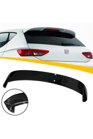 Seat leon bagaj üstü spoiler siyah boyalı plastik 2013 / 2021 thumb 2