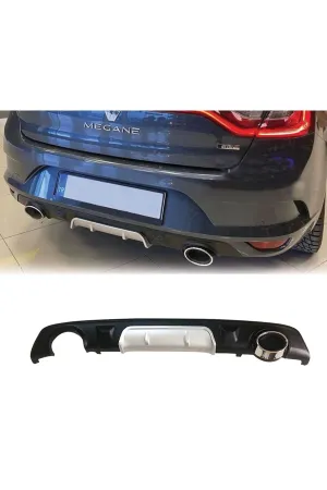 Renault Megane 4 Arka Tampon Difüzörü Sedan 2016+ Gri