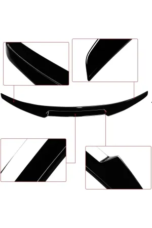 Bmw g23 m4 yarasa bagaj üstü spoiler siyah boyalı plastik 2021+ thumb 2