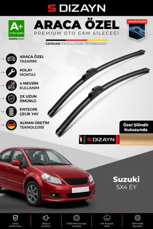 S-Dizayn Suzuki Sx4 Ey Ön Cam Silecek Seti 2006-2013 Premium Araca Özel 65-35 Cm A+ Kalite Aocs-1808