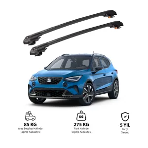 SEAT ARONA 2017 ve Sonrası TRX1 Thunder Carrier Kilitli Ara Atkı Siyah thumb 1