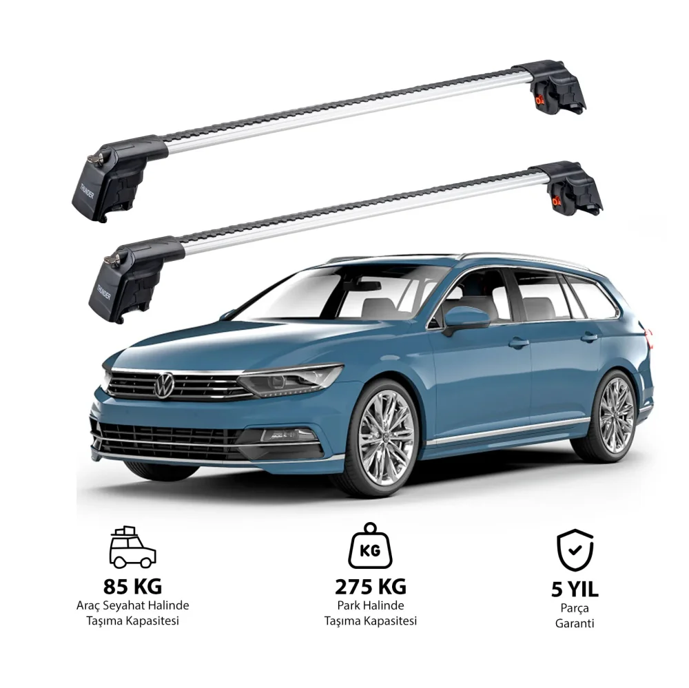 VOLKSWAGEN PASSAT VARIANT 2015 ve Sonrası TRX2 Thunder Carrier Ara Atkı Gri