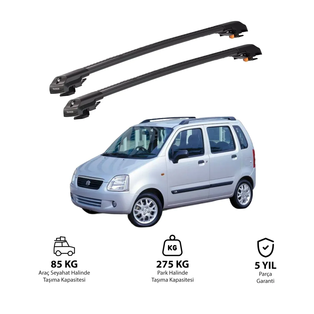SUZUKI WAGON R+ 1998-2003 TRX1 Thunder Carrier Kilitli Ara Atkı Siyah