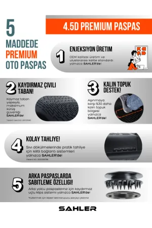 Kia Sportage 2022+ Uyumlu SAHLER Araca Özel 4.5D Havuzlu Oto Paspas – Sportage - Görsel 2