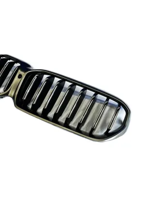 Bmw g30 lci cerium gri ön panjur böbrek seti 2020+ thumb 2