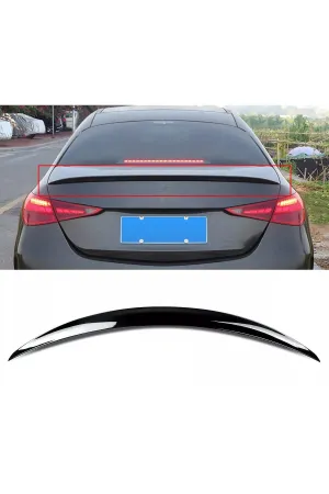 Mercedes w206 amg bagaj üstü spoiler siyah boyalı plastik 2020+ thumb 2