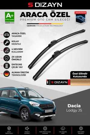S-Dizayn Dacia Lodgy JS Ön Cam Silecek Seti 2012-2022 Premium Araca Özel 55-40 Cm A+ Kalite AOCS-168