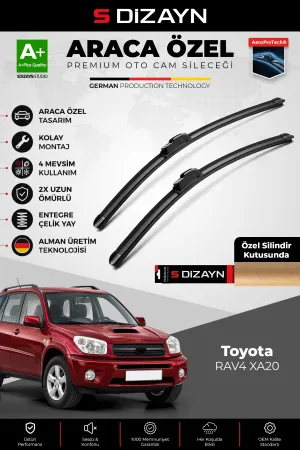 S-Dizayn Toyota Rav4 Xa20 Ön Cam Silecek Seti 2000-2006 Premium Araca Özel 60-48 Cm A+ Kalite Aocs-1