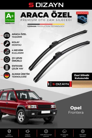 S-Dizayn Opel Frontera Ön Cam Silecek Seti 1991-2004 Premium Araca Özel 48-48 Cm A+ Kalite Aocs-1894