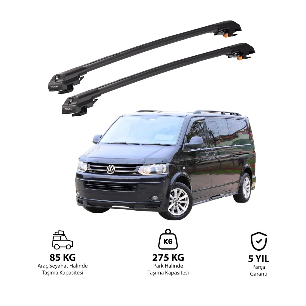 VOLKSWAGEN CARAVELLE 2003–2015 TRX1 Thunder Carrier Kilitli Ara Atkı Siyah