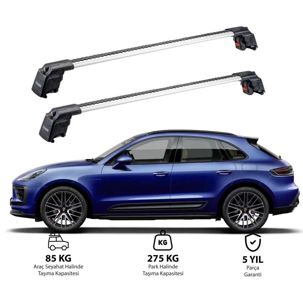 PORSCHE MACAN 2014 ve Sonrası TRX2 Thunder Carrier Ara Atkı Gri