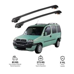 FIAT DOBLO 2000 - 2006 TRX1 Thunder Carrier Kilitli Ara Atkı Siyah thumb 1