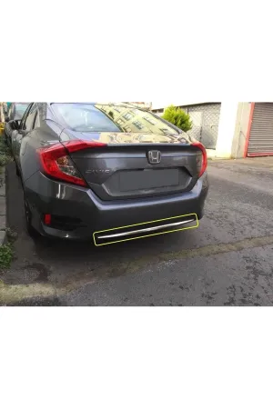 Honda Civic 2016-2018 Krom Arka Tampon Altı Çıtası Aksesuarı